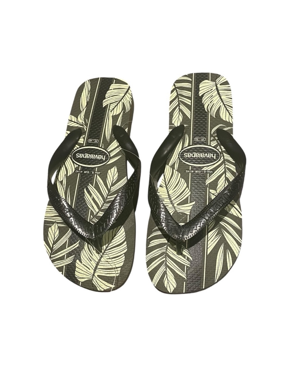 HAVAIANAS Men’s Top Aloha Leaf Print Flip Flop - Picture 2 of 4
